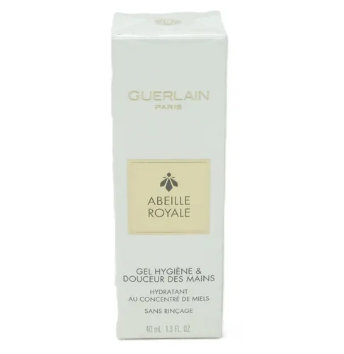 Guerlain Abeille Royale Soft Hands Hygiene Gel 40ml - Effektives Handdesinfektionsmittel mit Honigextrakt für geschmeidige Hände. Die leichte Gel-Textur zieht schnell ein, reinigt sanft und sorgt für ein erfrischendes Hautgefühl.