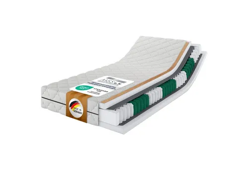 Taschenfederkernmatratze MEDIC KOKOS 21 cm hoch - Matratzen mit 7-Zonen Taschenfederkern und umweltfreundlichen Kokosfasern für optimalen Schlafkomfort, kühle Sommerseite und warme Winterseite.