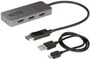 3-Port MST Hub DisplayPort - Monitorzubehör für bis zu 3 HDMI-Monitore, unterstützt 4K bei 60Hz für beeindruckende Bildqualität und einfache Nutzung mit USB-Stromversorgung.