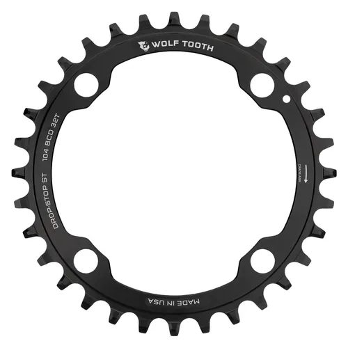 Wolf Tooth Components 104 BCD Kettenblatt für Shimano HG+ 12-fach Kette - 32 Zähne - Hochwertiges Kettenblatt mit 32 Zähnen für Shimano HG+ 12-fach Ketten. Ideal für präzise Schaltvorgänge und optimale Leistung im Gelände. Perfekt für anspruchsvolle Radfahrer.