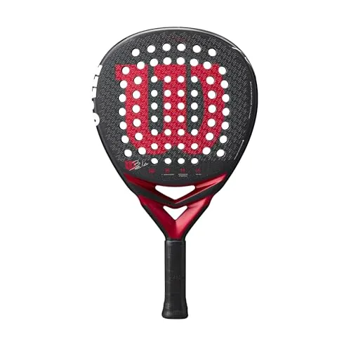 Wilson Bela V3 Wr186511u Badmintonschläger - Entwickelt für anspruchsvolle Spieler, bietet der Wilson Bela V3 perfekte Kontrolle und Kraft. Mit EVA-Gummi und Technologien wie Sharp Hole ist er ideal für fortgeschrittene Spieler.