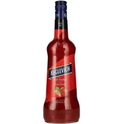 Keglevich Wodka & Fruit Fragola 18% Vol. 0,7l - Erleben Sie den fruchtigen Keglevich Wodka & Fruit Fragola mit intensivem Erdbeeraroma. Ideal für Cocktails und Desserts, bringt er italienisches Lebensgefühl in Ihr Glas.