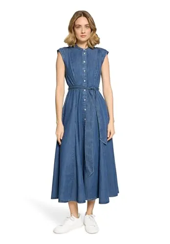 Cartoon Maxikleid Kurzarm mit Knopfleiste - Elegantes Maxikleid mit taillierter Passform und Rundhals-Ausschnitt. Ideal für jeden Anlass, sorgt für einen stilvollen Auftritt. Gesamtlänge von 130 cm für einen modischen Look.