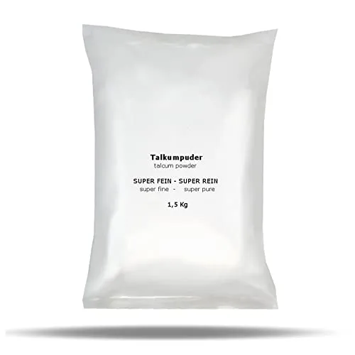 LatexDreamwear - Latex Puder/Talkum Puder - FEIN und REIN 1,5 Kg (Tüte) - perfektioniert und optimiert für Latexkleidung - ob geklebt chloriert oder getaucht - Strümpfe Socken Catsuits Penishüllen