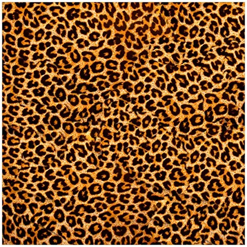 Wallario Möbelfolie selbstklebend/Aufkleber, Tischfolie geeignet für IKEA Lack Tisch - Möbeldeko Leopardenmuster in orange schwarz in 55 x 55 cm