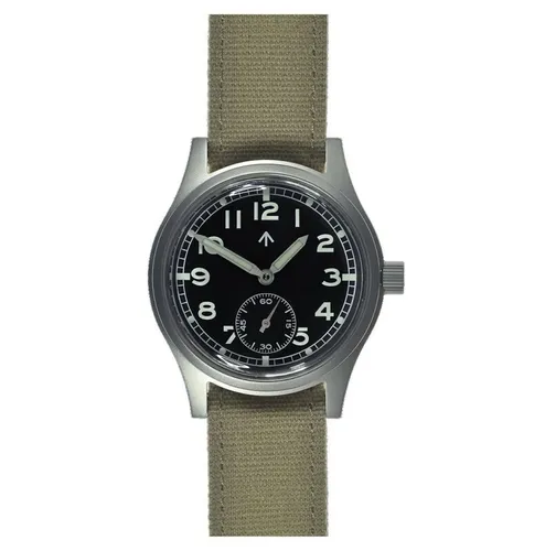 MWC Dirty Dozen Automatik Uhr - Militärstil in Grau Schwarz - Armbanduhren für Herren mit mechanischem Uhrwerk, 30 m wasserdicht und im angesagten Militärstil. Ideal für Abenteuer und den Alltag.