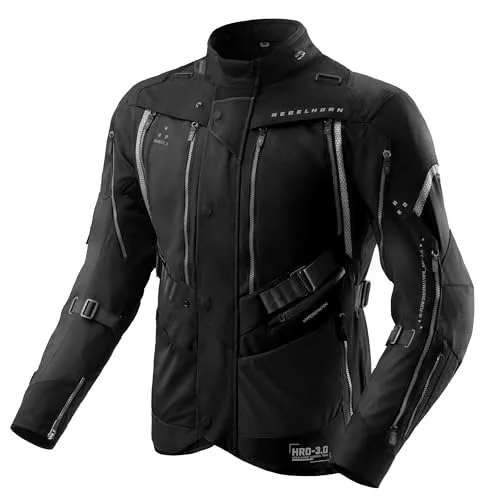 Rebelhorn Hardy 3.0 Motorradjacket - Die Rebelhorn Hardy 3.0 ist eine vielseitige Textil-Motorradjacke mit innovativer HydraShield™ PRO Membran für optimalen Wetterschutz. Sie bietet Komfort und Bewegungsfreiheit, ideal für jede Reise.