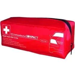 GRAMM medical KFZ-Verbandtasche Compact 418.035.16414 , Farbe: rot, Inhalt nach DIN 13 164:2014