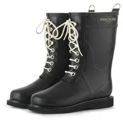 Ilse Jacobsen HORNBÆK Gummistiefel für Damen | Wasserdicht & PVC-frei | Schwarz | Größe 39 EU - Handgefertigte Gummistiefel für Damen, ideal für jedes Wetter. Sie bieten optimalen Schutz und sind stylish durch die Baumwollschnürsenkel. Perfekt für Outdoor-Aktivitäten und halten auch bei Kälte warm.
