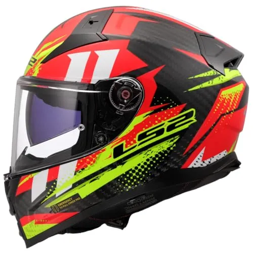 LS2 Motorradhelm FF811 Vector II Carbon Tantic - Sportlicher Integral-Helm aus Carbon für maximale Sicherheit und geringes Gewicht, mit exzellenter Belüftung und integrierter Sonnenblende – ideal für Urban und Touren.