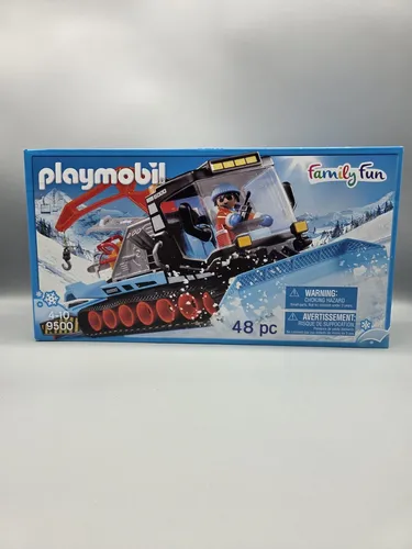 PLAYMOBIL Family Fun 9500 - Pistenraupe mit Kran und Seilwinde, ideal für kleine Ski-Helden ab 4 Jahren