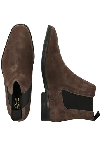 Clarks Ankle Boots Paulton Easy - Klassische Chelsea Boots für Herren - Elegante Chelsea Boots von CLARKS mit Fersenlasche für einfaches An- und Ausziehen. Ideal für jeden Anlass und mit hohem Tragekomfort.