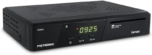 Metronic 441639 TNT SAT HD-Receiver, schwarz - Der Metronic 441639 ermöglicht den Empfang digitaler Kanäle in HD-Qualität. Mit USB-Anschluss für externe Festplatten und TIME SHIFT-Funktion für flexibles Fernsehen ist er ideal für Ihre Lieblingssendungen.