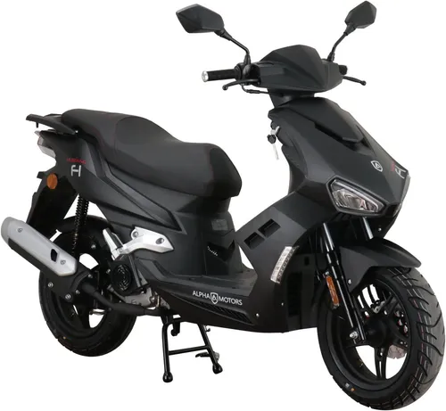 Motorroller Mustang FI 50 ccm - 45 km/h, sportlicher Viertaktmotor mit Kraftstoffeinspritzung und USB-Anschluss, ideal für Stadtfahrten
