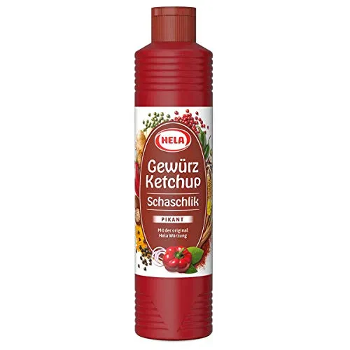 Hela Schaschlik Gewürzketchup mit besonderen Würzung 800ml 4er Pack