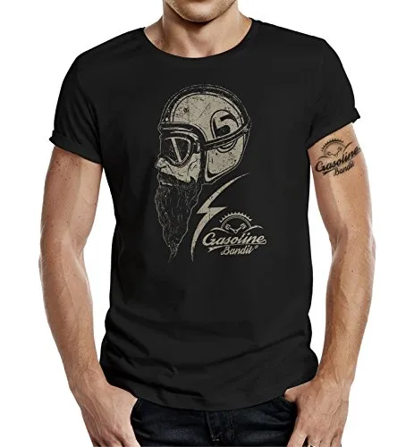 GASOLINE BANDIT Biker T-Shirt - Original Design in Schwarz (XL) - Hochwertiges T-Shirt mit original GASOLINE BANDIT Design, ideal für Biker. Der moderne Schnitt und der angenehme Tragekomfort machen es zum perfekten Begleiter. Bedruckt in Deutschland für beste Qualität.