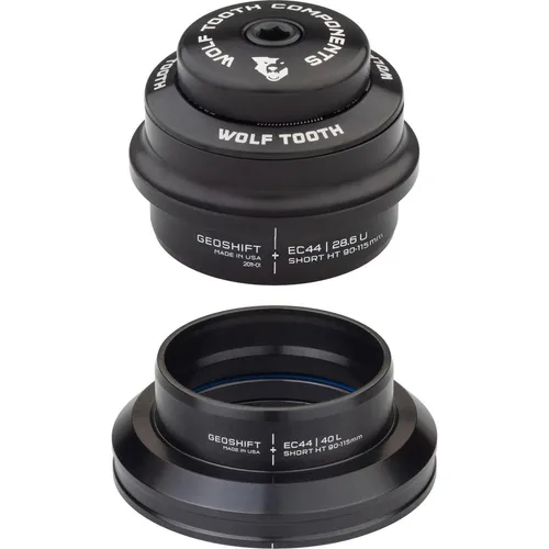 Wolf Tooth GeoShift Performance Steuersatz 1°, short, 1.5" - Hochwertiger Steuersatz für präzise Steuerung und Stabilität beim Radfahren. Ideal für anspruchsvolle Fahrer, die Wert auf Leistung legen.