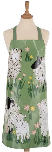 Ulster Weavers Wooly Sheep PVC Apron - Charmante Schürze mit handillustrierten Schafen, ideal für Landliebhaber. Hergestellt aus 65% recycelter Baumwolle, biologisch abbaubar und pflegeleicht - bringt Freude in jede Küche!