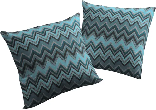 Wirth Dekokissen Benewitz, 2er Set Kissenhülle 40x60 cm in Petrol - Moderne Kissenhüllen ohne Füllung im 2er Set. Aus 90% Polyester und 10% Baumwolle, OEKO-TEX® zertifiziert. Ideal für stilvolle Wohnakzente und einfache Pflege.