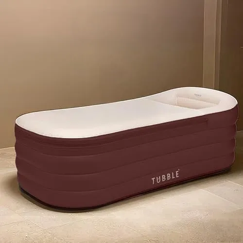 Tubble Royale Aufblasbare Badewanne - Burgundy - Faltbare Badewanne für drinnen und draußen, in nur 1 Minute aufgebaut. Ideal für Entspannung und Spaß für die ganze Familie. Hochwertiges PVC-Material sorgt für Langlebigkeit und Komfort.