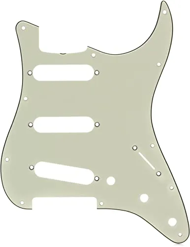 Fender® STRATOCASTER® PICKGUARD - '60s Vintage-Style - Mint Green - Gitarren- & Bass-Zubehör: 3-lagiger Pickguard für Strat mit 11 Löchern und Single Coil Routing in Mint Green - ideal für dein Vintage-Setup.