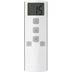 3T Funk-Handsender HSX15W, 15-Kanal in Weiß - Komfortable Funksteuerung für 3T Rollladen- und Markisenmotoren. Einfache Bedienung für bis zu 15 Geräte, ideal für den direkten Einsatz im Wohnbereich oder Büro.