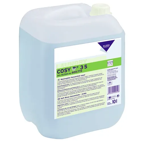 Kleen Purgatis Cosy 3S Weichspüler, 10 L für automatische Dosierstation - Der Kleen Purgatis Cosy 3S Weichspüler sorgt für flauschig weiche Wäsche und erleichtert das Bügeln. Mit geprüften Inhaltsstoffen für optimalen Faserschutz und weniger statische Aufladung.