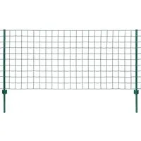 vidaXL Maschendrahtzaun Komplettset 20x1m - PVC-beschichteter Stahl, wetterfest und ideal für Garten oder Tiergehege