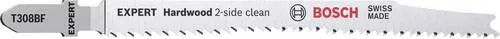 Bosch Accessories 2608900543 EXPERT 'Hardwood 2-side clean' T 308 BF Stichsägeblatt, 3 Stück 3 St.