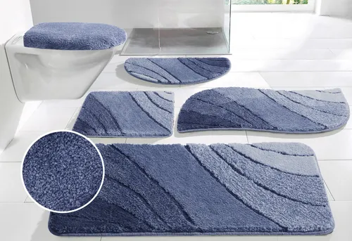 Otto Home Badematte "Josie" 3-tlg. Set, blau (verlauf blau) - Gestalte dein Bad gemütlich mit der Badematte "Josie". Das rutschhemmende, strapazierfähige Modell sorgt für Komfort und ist pflegeleicht (waschbar bei 40°C). Perfekt für ein einladendes Ambiente!