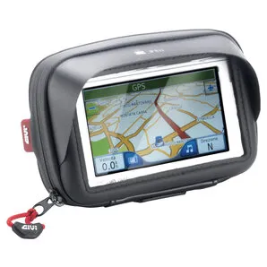 Givi S954B GPS Uni-Tasche für 5,0 Zoll Navis - Zubehör für Navigationsgeräte, wasserabweisend mit 360° drehbarer Halterung – ideal für Motorrad, Roller und Quad. Schützt Ihr Navi zuverlässig vor Nässe!