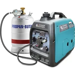 Könner & Söhnen LPG/Benzin-Inverter-Generator KS 3100iG S - Stromaggregate mit 3100 W Leistung, ECO-Modus für bis zu 50% weniger Verbrauch und schallgedämmtem Gehäuse für ruhigen Betrieb. Ideal für Notstromversorgung und mobile Einsätze.