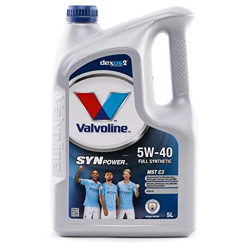 Valvoline 5W40 SynPower MST C3 Motoröl 1L - Hochwertiges HC-Synthese Motoröl für Kraftfahrzeuge, bietet hervorragenden Schutz und Leistung, kompatibel mit zahlreichen Herstellern.