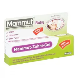 MAMMUT Baby Zahni Gel 10 ml - Beruhigendes Gel für Babys, pflegt gereiztes Zahnfleisch beim Zahnen. Ohne Alkohol, Zucker und Laktose, mit natürlichen Inhaltsstoffen für sanfte Pflege.