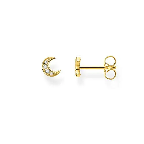 Thomas Sabo Einzel Ohrstecker Mond pavé gold vergoldetes Silber H2133-414-14