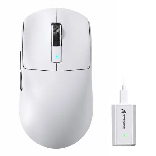 ATTACK SHARK R6 Kabellose Gaming-Maus - Ultra-Leicht & Hochpräzise - Gaming-Maus mit 42 g, 42.000 DPI und 8000 Hz HyperPolling-Technologie für blitzschnelle Reaktionen. Ideal für Gamer, die Leistung und Mobilität schätzen.