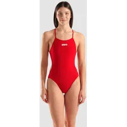 Badeanzug Damen arena Tie-Back Einfarbig - Red - 36