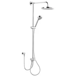 Brause-System Alpha 300: Handbrause + Kopfbrause Ø 200 mm - Brausegarnituren mit hochwertiger Handbrause und großer Kopfbrause für ein luxuriöses Duscherlebnis in Ihrem Badezimmer.