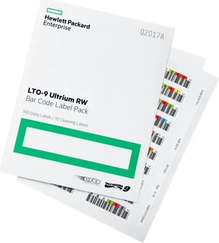 HP Barcode-Etiketten Q2017A, LTO 9, Ultrium - Wiederbeschreibbare HP Barcode-Etiketten Q2017A, ideal für die Organisation und Kennzeichnung von Medien. 110 Etiketten pro Packung für effizientes Arbeiten.