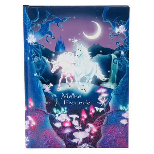 goldbuch 43579 Freundebuch Unicorn - DIN A5 mit 84 illustrierten Seiten, stabiler Hardcover und umweltfreundliche Materialien für persönliche Erinnerungen