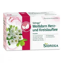 SIDROGA Weißdorn Herz- und Kreislauftee - Arzneimittel für Herz und Kreislauf, unterstützt die Herzgesundheit mit hochwertigen Weißdornblättern und Blüten.