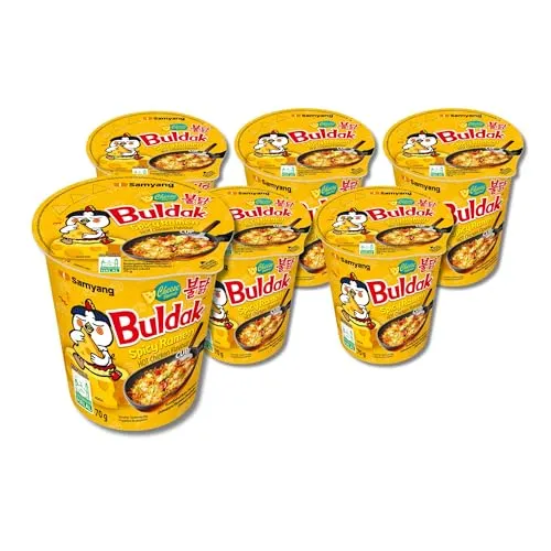 Samyang Buldak spicy Ramen hot Chicken Cheese flavour, 6er Pack (6 x 70g)