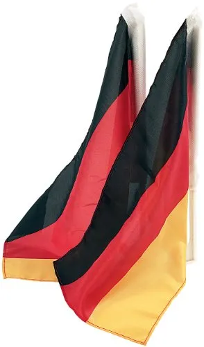 PEARL Deutschlandfahne: Autofahnen-Set Deutschland, 2er-Set (Deutschland Fahne Auto, Deutschland Flagge Auto, Volleyball)