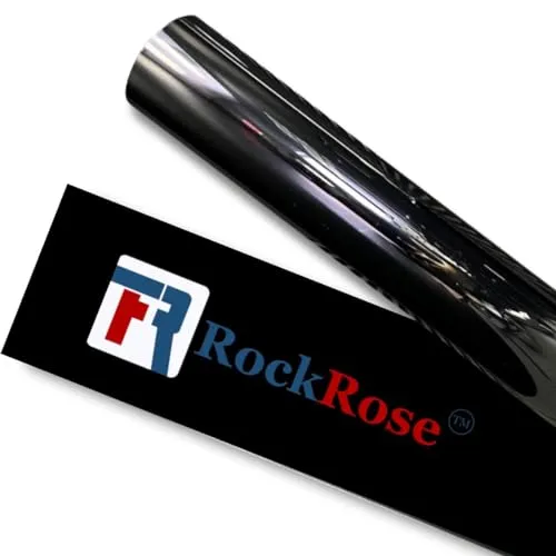 RockRose 20% Nano Ceramic Car Window Tint 1 M X 3M 2PLY Privacy Film Heat Block, 99% UVR, and 85% IRR Block for Auto or Home Strong Adhesive, Easy Shrink, Plotter Friendly - Charcoal