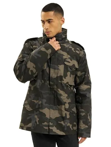 Brandit M65 Classic Jacket - Dark Camo, Größe L - Funktionsjacken mit pflegeleichtem, robustem Material, ausknöpfbarem Innenfutter und viel Stauraum durch mehrere Taschen für optimalen Tragekomfort.