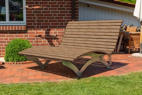 Scalant Gartenliege Waldsofa Classic, Latten aus WPC - Liegen – Ergonomische Wellenliege aus witterungsbeständigem WPC für entspannte Stunden im Garten, individuell gestaltbar mit zwei verschiedenen Oberflächenoptionen.
