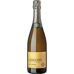 Langlois Crémant de Loire Brut Réserve - Eleganter Crémant mit frischen Aromen und feiner Perlage. Ideal für besondere Anlässe oder als Aperitif. Genießen Sie die harmonische Balance aus Chenin Blanc, Chardonnay und Cabernet Franc.