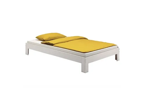 IDIMEX Futonbett THOMAS – Massives Kiefernholz - Futonbett Einzel- und Doppelbett aus massivem Kiefernholz, lackiert in elegantem Weiß, ideal für jedes Schlafzimmer.