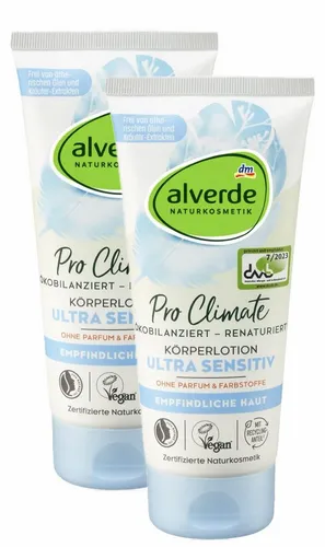 alverde Naturkosmetik - Körperlotion Ultra Sensitive (2 x 200 ml) 2 x