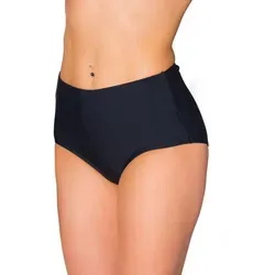 Aquarti Bikini-Hose Aquarti Damen Bikinihose Bikini-Slip mit Hohem Bund schwarz 50